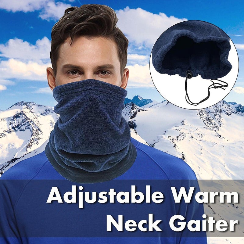 Beurlike 2 Pack Winter Neck Warmer Gaiter Women Men Fleece Warm Windproof Face Scarf Cover Ski Mask for Cold Weather - Image 2